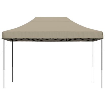 Sammenleggbart partytelt pop-up gråbrun 410x279x315 cm