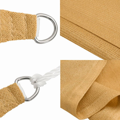 Solseil 160 g/m² rektangulær sand 3x5 m HDPE