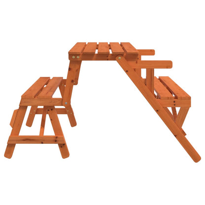 Piknikbord med benker gran 2-i-1 konvertibelt