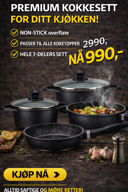 Elo sort støbt køkkengrejsæt 