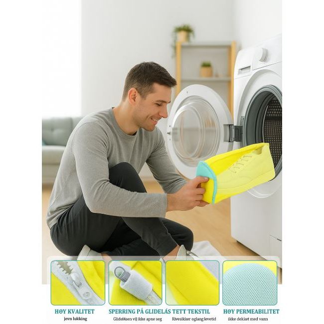 Vaskepose for sko 2 for 1